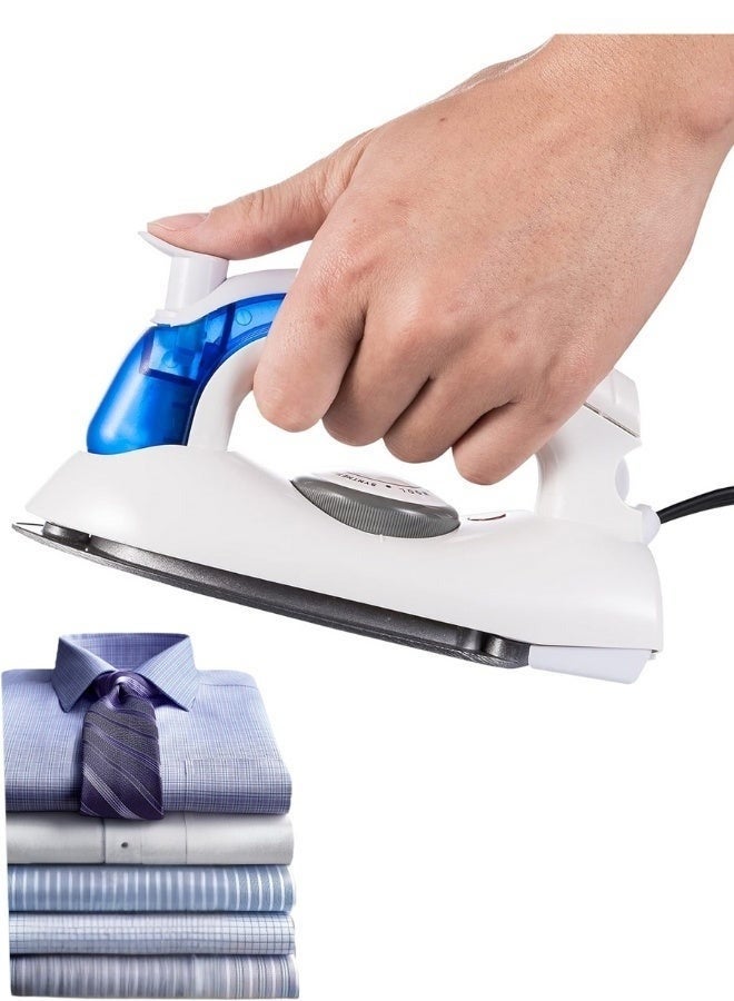 مكواة بخار محمولة قابلة للطي - مكواة بخار وجافة عالية الأداء بقدرة 700-800 واط، مزودة بقاعدة غير لاصقة، ومقبض قابل للطي، وزر بخار إضافي، وخزان ماء شفاف قابل للفصل، وواقي سلك، ومؤشر ضوئي للطاقة، مثالية للسفر والفنادق والمكاتب - Image 5